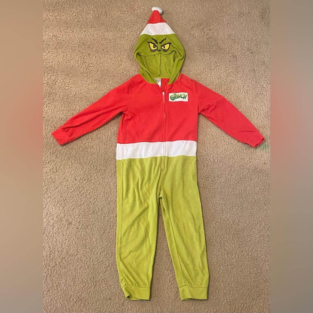 Grinch Hooded Onesie Pajamas
